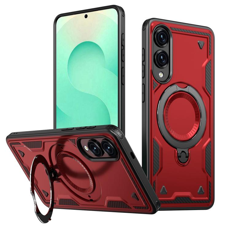 For Samsung Galaxy S25 Edge 5G PC Hybrid TPU Armor MagSafe Ring Holder Phone Case(Red)
For Samsung Galaxy S25 Edge 5G PC Hybrid TPU Armor MagSafe Ring Holder Phone Case(Red)