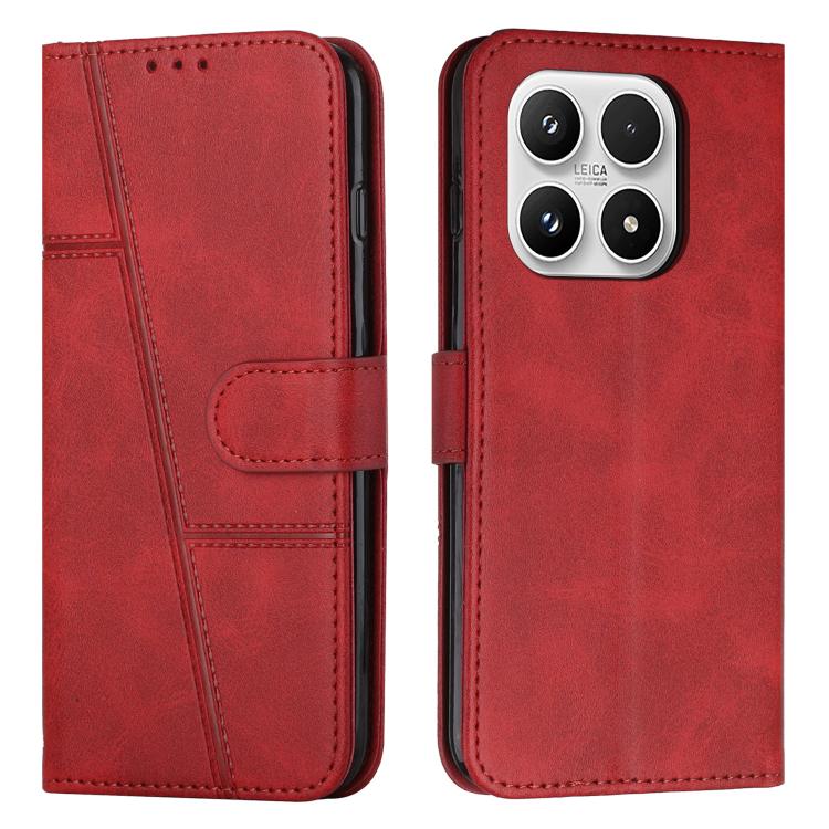 For Xiaomi 17 Stitching Calf Texture Buckle Leather Phone Case(Red)
For Xiaomi 17 Stitching Calf Texture Buckle Leather Phone Case(Red)