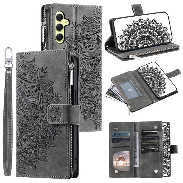 For Samsung Galaxy S25+ 5G Multi-Card Totem Zipper Leather Phone Case(Grey)
For Samsung Galaxy S25+ 5G Multi-Card Totem Zipper Leather Phone Case(Grey)