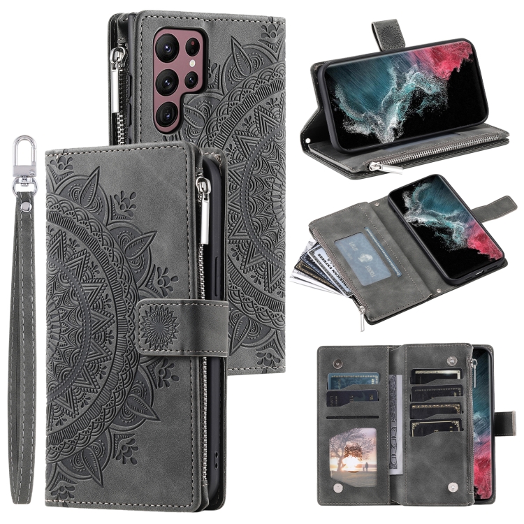 For Samsung Galaxy S25 Ultra 5G Multi-Card Totem Zipper Leather Phone Case(Grey)
For Samsung Galaxy S25 Ultra 5G Multi-Card Totem Zipper Leather Phone Case(Grey)