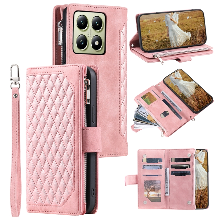 For Xiaomi 14T Pro Grid Texture Zipper Leather Phone Case with Lanyard(Rose Gold)
For Xiaomi 14T Pro Grid Texture Zipper Leather Phone Case with Lanyard(Rose Gold)