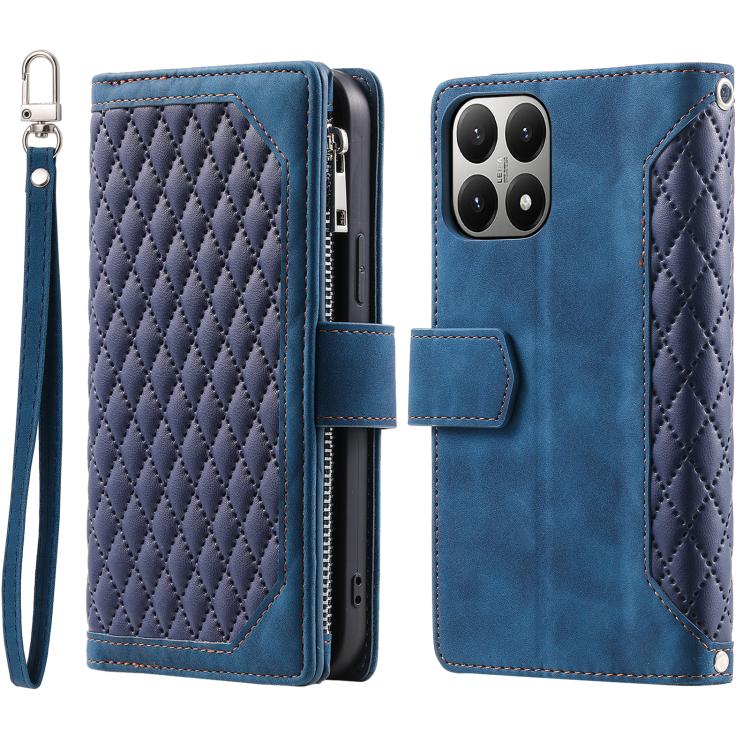For Xiaomi 15T Grid Texture Zipper Leather Phone Case with Lanyard(Blue)
For Xiaomi 15T Grid Texture Zipper Leather Phone Case with Lanyard(Blue)