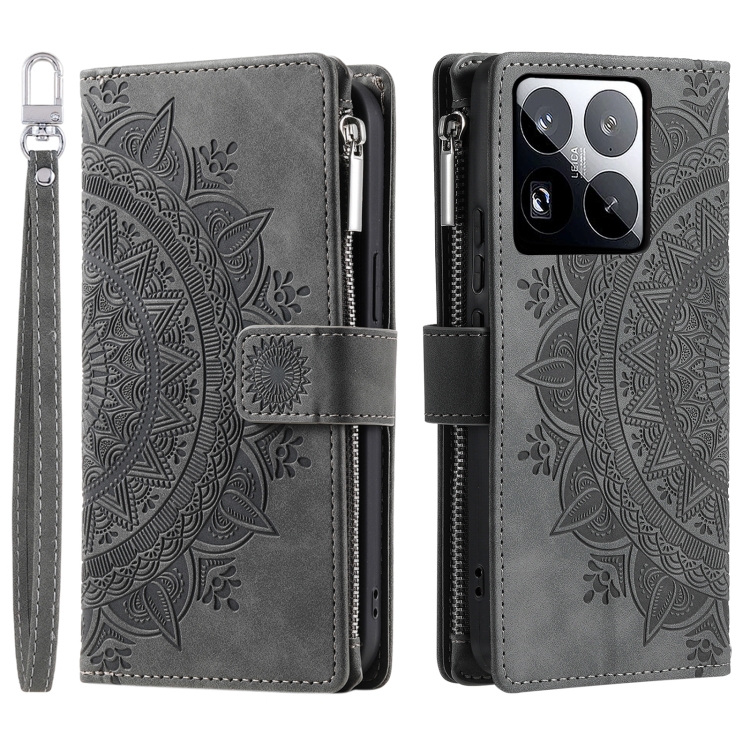 For Xiaomi 15 Pro Multi-Card Totem Zipper Leather Phone Case(Grey)
For Xiaomi 15 Pro Multi-Card Totem Zipper Leather Phone Case(Grey)