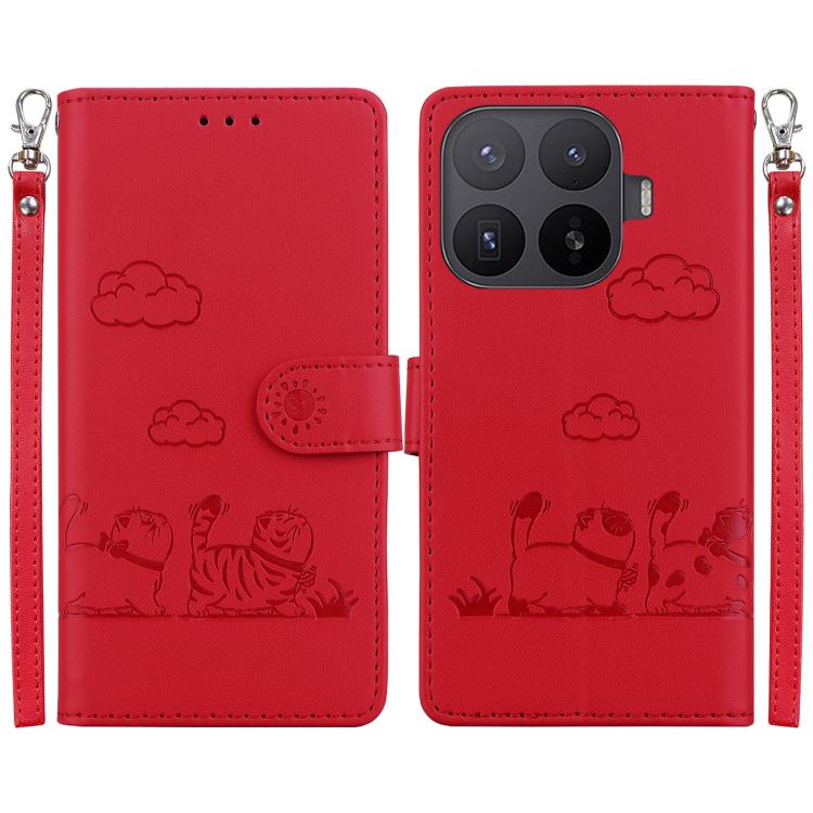 For Xiaomi 17T 5G Cute Cats RFID Leather Phone Case(Red)
For Xiaomi 17T 5G Cute Cats RFID Leather Phone Case(Red)