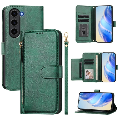 For Samsung Galaxy S23+ 5G Multi-Card Slots Zipper Wallet Leather Phone Case(Green)
For Samsung Galaxy S23+ 5G Multi-Card Slots Zipper Wallet Leather Phone Case(Green)