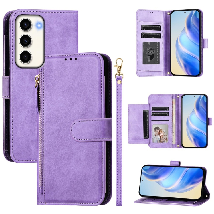 For Samsung Galaxy S23 5G Multi-Card Slots Zipper Wallet Leather Phone Case(Purple)
For Samsung Galaxy S23 5G Multi-Card Slots Zipper Wallet Leather Phone Case(Purple)