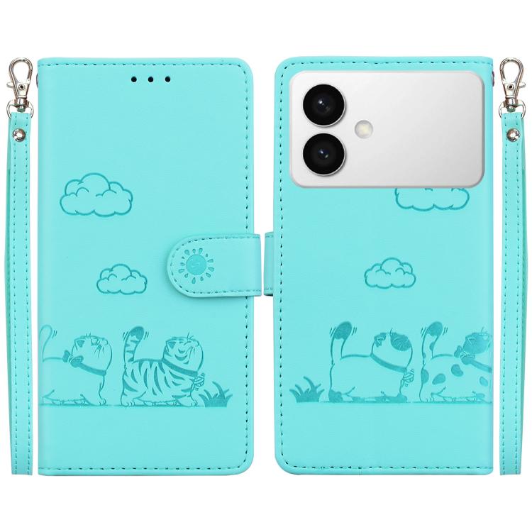 For Samsung Galaxy S26 Edge 5G Cute Cats RFID Leather Phone Case(Green)
For Samsung Galaxy S26 Edge 5G Cute Cats RFID Leather Phone Case(Green)