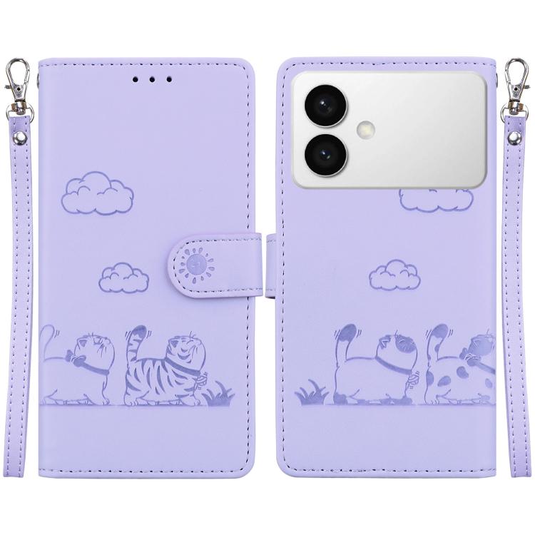 For Samsung Galaxy S26 Edge 5G Cute Cats RFID Leather Phone Case(Purple)
For Samsung Galaxy S26 Edge 5G Cute Cats RFID Leather Phone Case(Purple)