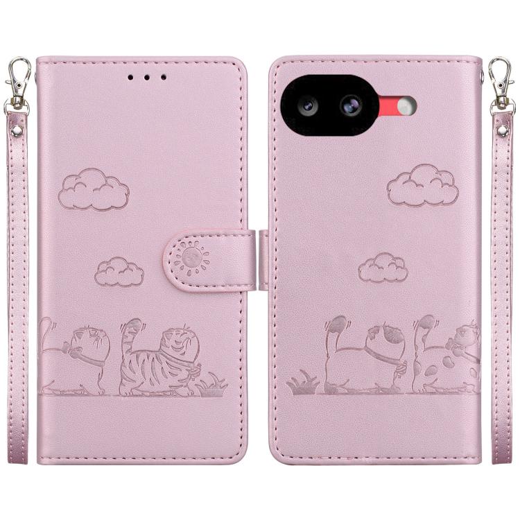 For Google Pixel 10a Cute Cats RFID Leather Phone Case(Rose Gold)
For Google Pixel 10a Cute Cats RFID Leather Phone Case(Rose Gold)
