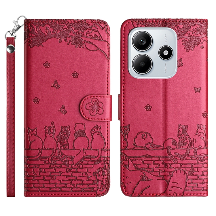 For Redmi Note 14 5G Cat Embossing Pattern Leather Phone Case with Lanyard(Red)
For Redmi Note 14 5G Cat Embossing Pattern Leather Phone Case with Lanyard(Red)