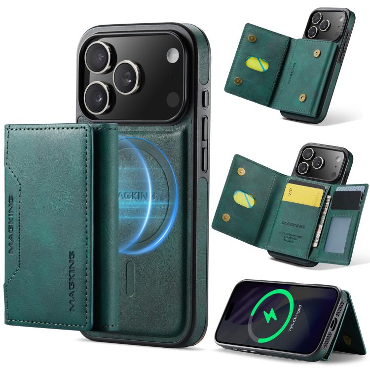 For iPhone 17 Pro MAGKING K2 Series MagSafe RFID Card Bag Detachable Phone Case(Green)
For iPhone 17 Pro MAGKING K2 Series MagSafe RFID Card Bag Detachable Phone Case(Green)