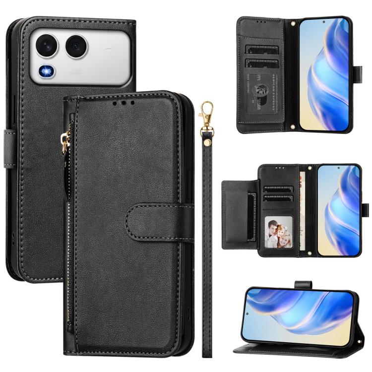 For Itel A200 4G / A200+ 4G Multi-Card Slots Zipper Wallet Leather Phone Case(Black)
For Itel A200 4G / A200+ 4G Multi-Card Slots Zipper Wallet Leather Phone Case(Black)