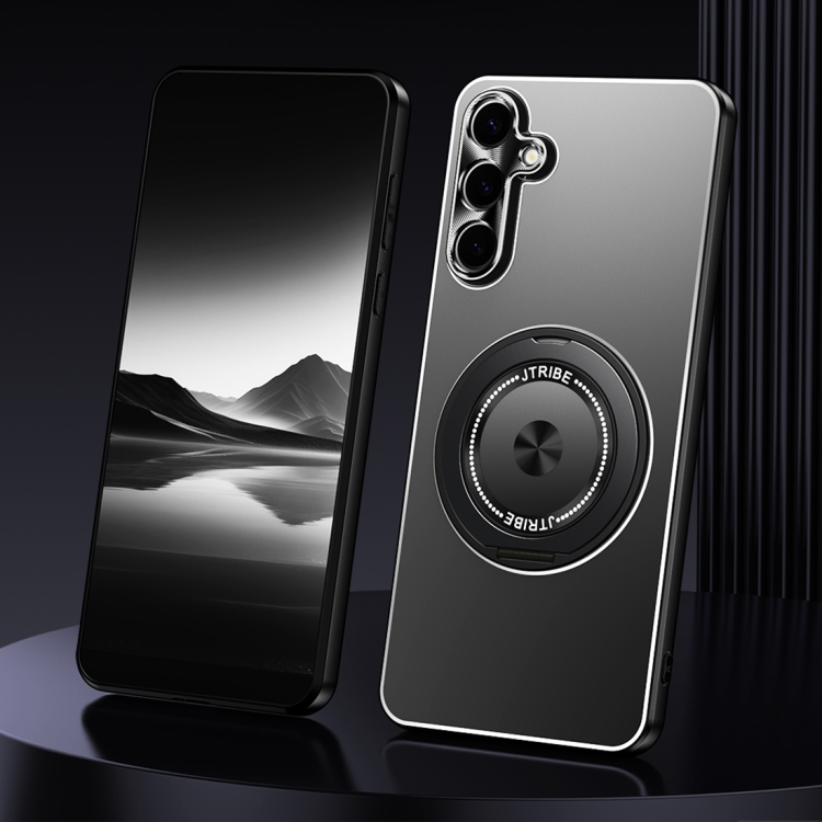 For Samsung Galaxy S24+ 5G Rotating Holder Frosted Metal Phone Case(Black)
For Samsung Galaxy S24+ 5G Rotating Holder Frosted Metal Phone Case(Black)