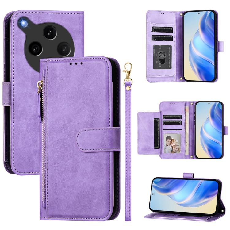 For OPPO Find X8 Ultra Multi-Card Slots Zipper Wallet Leather Phone Case(Purple)
For OPPO Find X8 Ultra Multi-Card Slots Zipper Wallet Leather Phone Case(Purple)