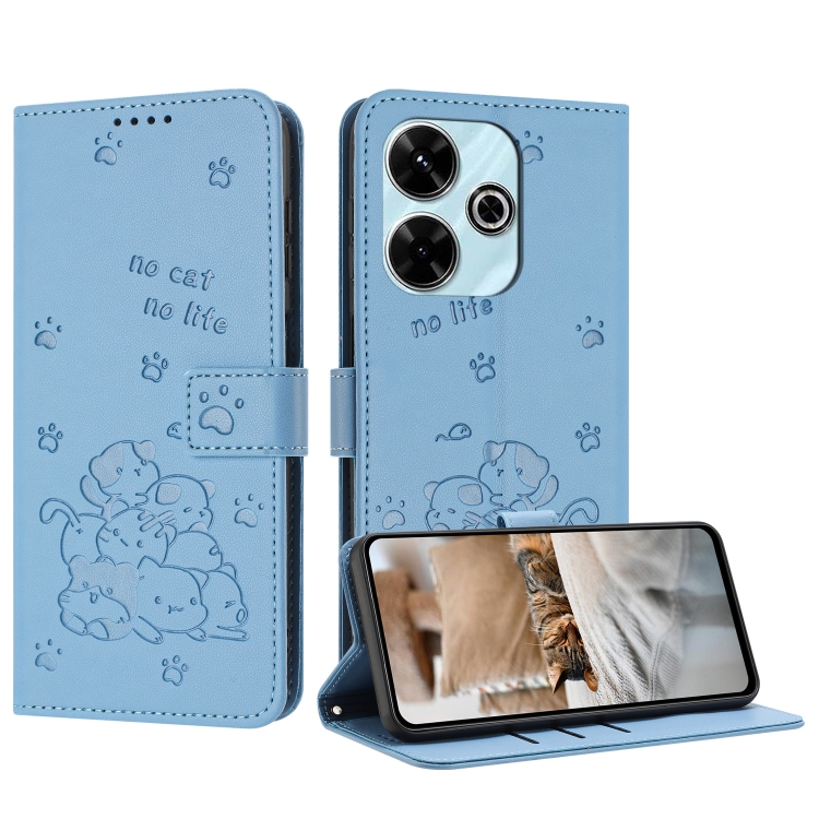 For Redmi 13 4G / 5G / Note 13R 5G Embossed Kitten Phone Leather Case with Lanyard(Blue)
For Redmi 13 4G / 5G / Note 13R 5G Embossed Kitten Phone Leather Case with Lanyard(Blue)