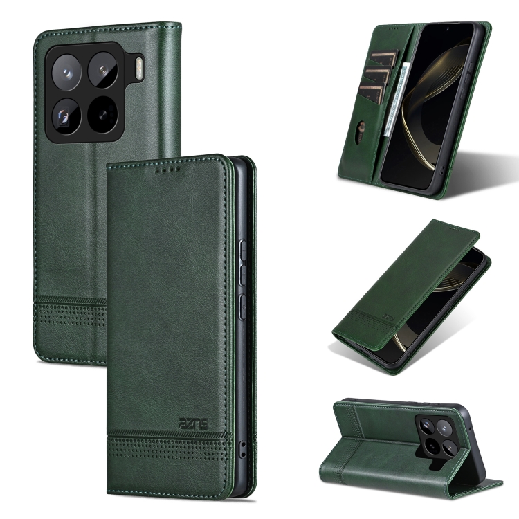 For Xiaomi 15 Pro AZNS Magnetic Calf Texture Flip Leather Phone Case(Dark Green)
For Xiaomi 15 Pro AZNS Magnetic Calf Texture Flip Leather Phone Case(Dark Green)
