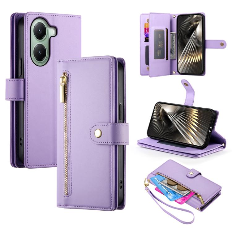 For Xiaomi Poco X7 Pro / Redmi Turbo 4 Nine Card-slot Zipper Wallet Bag Leather Phone Case(Purple)
For Xiaomi Poco X7 Pro / Redmi Turbo 4 Nine Card-slot Zipper Wallet Bag Leather Phone Case(Purple)