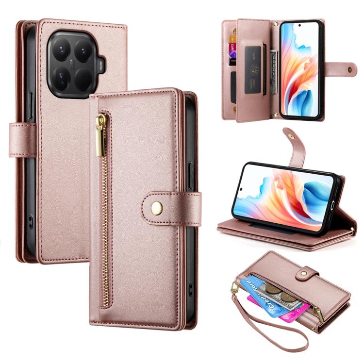For Xiaomi 15T Pro 5G Nine Card-slot Zipper Wallet Bag Leather Phone Case(Pink)
For Xiaomi 15T Pro 5G Nine Card-slot Zipper Wallet Bag Leather Phone Case(Pink)
