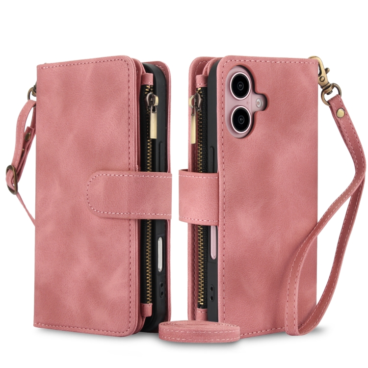 For iPhone 16 Dream 9-Card Zipper Wallet RFID Leather Phone Case with Lanyard(Rose Gold)
For iPhone 16 Dream 9-Card Zipper Wallet RFID Leather Phone Case with Lanyard(Rose Gold)