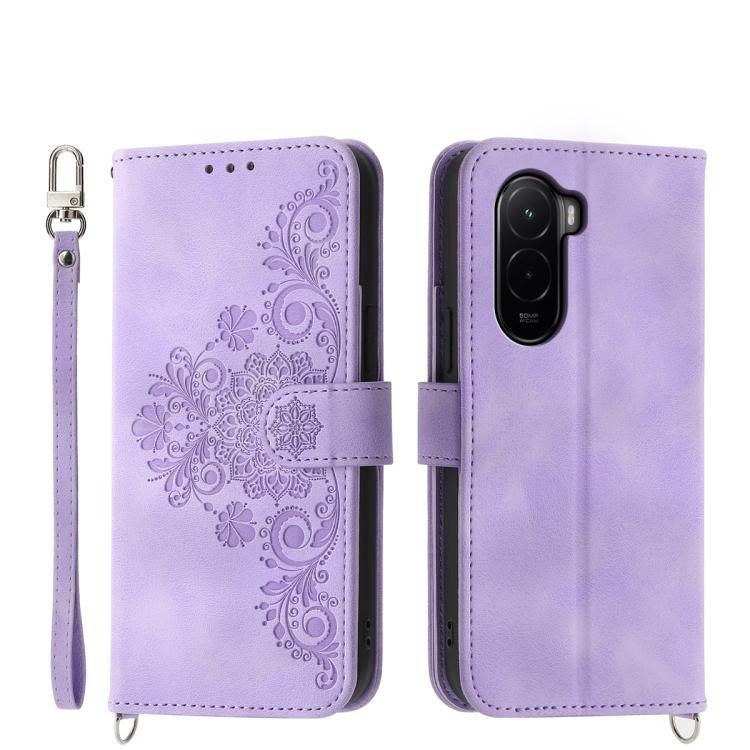 For Xiaomi Poco M7 4G 171mm Skin Feel Flowers Embossed Wallet Leather Phone Case(Purple)
For Xiaomi Poco M7 4G 171mm Skin Feel Flowers Embossed Wallet Leather Phone Case(Purple)