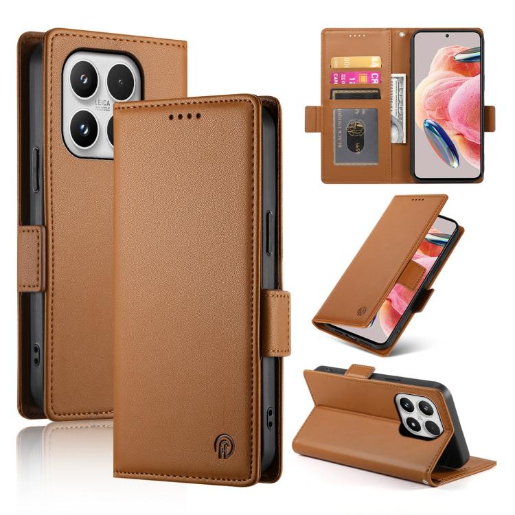 For Xiaomi 17 Side Buckle Magnetic Frosted Leather Phone Case(Brown)
For Xiaomi 17 Side Buckle Magnetic Frosted Leather Phone Case(Brown)