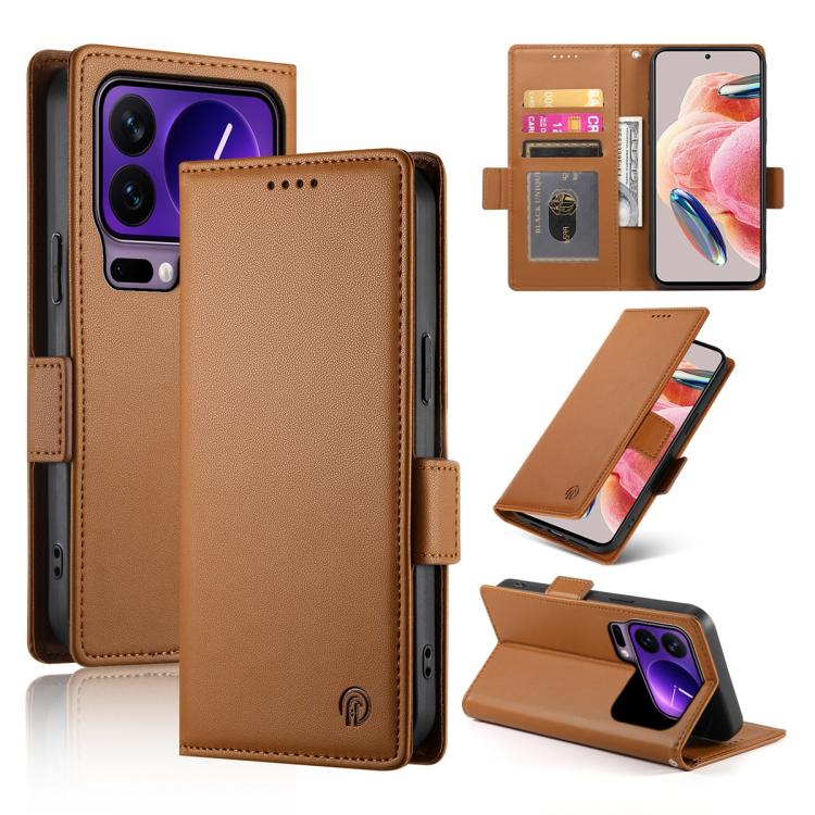 For Xiaomi 17 Pro Side Buckle Magnetic Frosted Leather Phone Case(Brown)
For Xiaomi 17 Pro Side Buckle Magnetic Frosted Leather Phone Case(Brown)