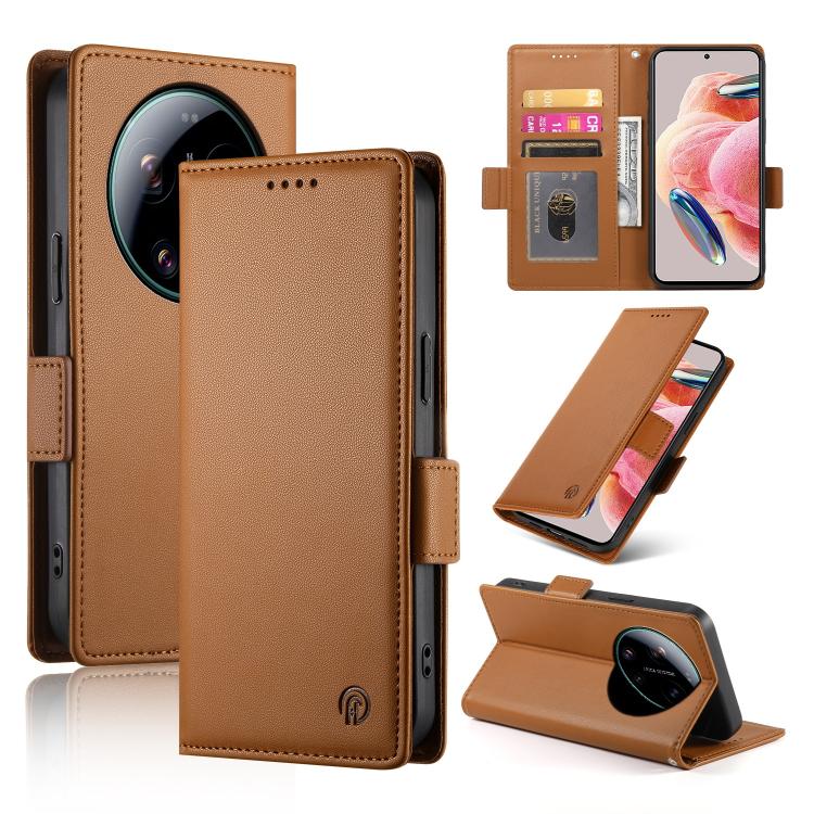 For Xiaomi 17 Ultra Side Buckle Magnetic Frosted Leather Phone Case(Brown)
For Xiaomi 17 Ultra Side Buckle Magnetic Frosted Leather Phone Case(Brown)