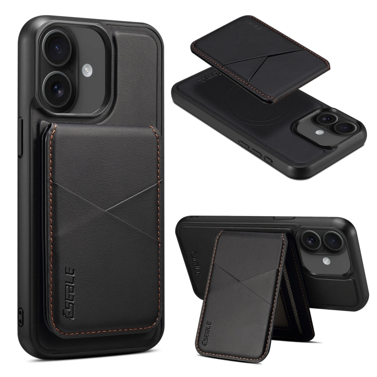 For iPhone 16 ESEBLE E3 Plain Texture Card Slots MagSafe RFID Leather Case(Black)
For iPhone 16 ESEBLE E3 Plain Texture Card Slots MagSafe RFID Leather Case(Black)