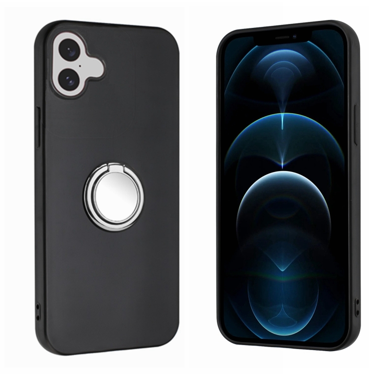 For iPhone 16 Plus Matte Ring Holder TPU Phone Case(Silver)
For iPhone 16 Plus Matte Ring Holder TPU Phone Case(Silver)