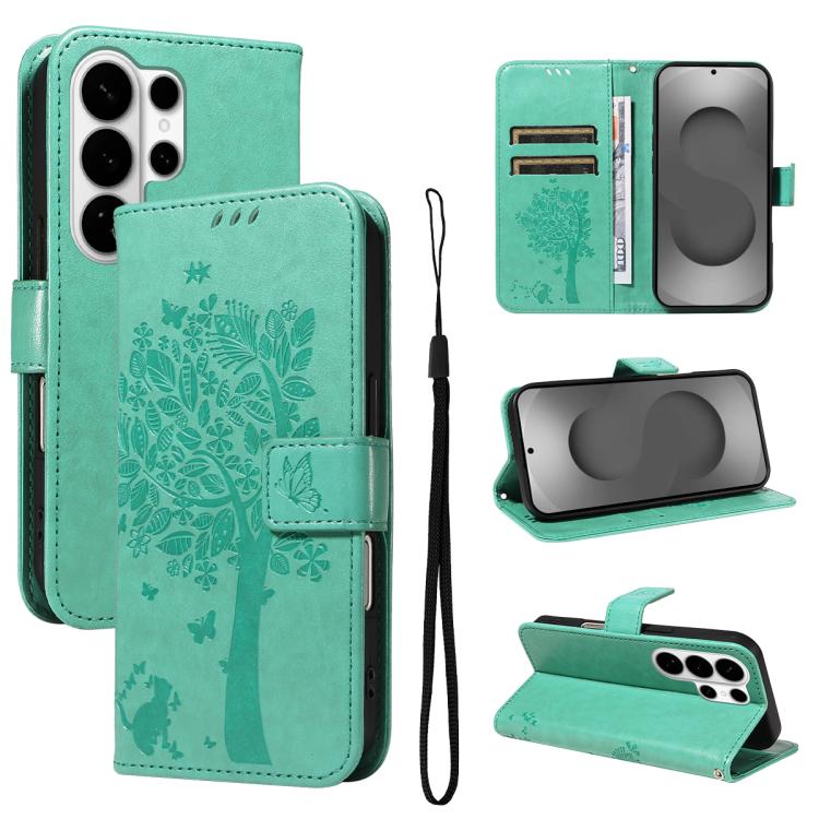 For Samsung Galaxy S26 Ultra 5G Tree & Cat Embossed Pattern Flip Leather Phone Case(Green)
For Samsung Galaxy S26 Ultra 5G Tree & Cat Embossed Pattern Flip Leather Phone Case(Green)