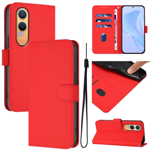 For OnePlus Nord CE4 Lite 5G Global Skin Feel Solid Color Leather Phone Case with Lanyard(Red)
For OnePlus Nord CE4 Lite 5G Global Skin Feel Solid Color Leather Phone Case with Lanyard(Red)