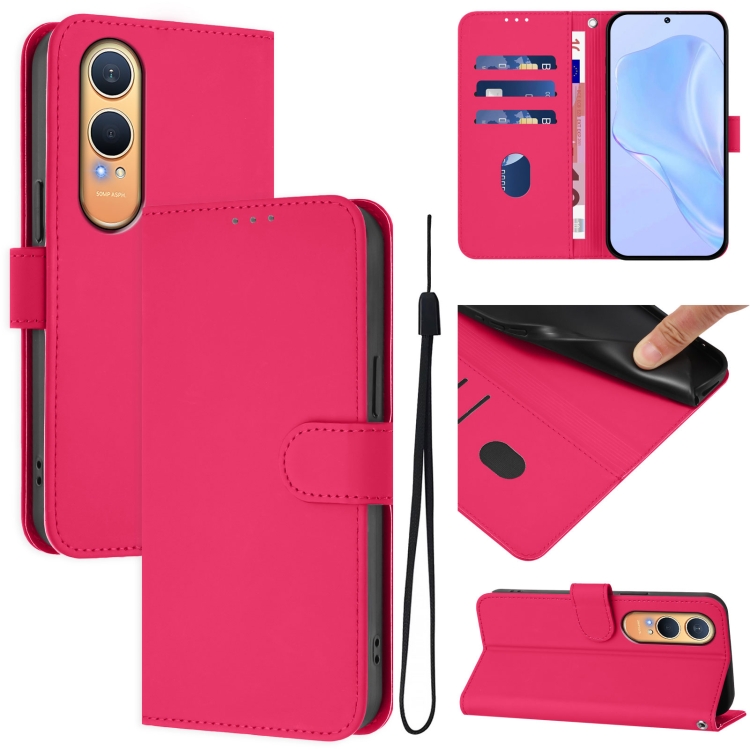 For OnePlus Nord CE4 Lite 5G Global Skin Feel Solid Color Leather Phone Case with Lanyard(Rose Red)
For OnePlus Nord CE4 Lite 5G Global Skin Feel Solid Color Leather Phone Case with Lanyard(Rose Red)