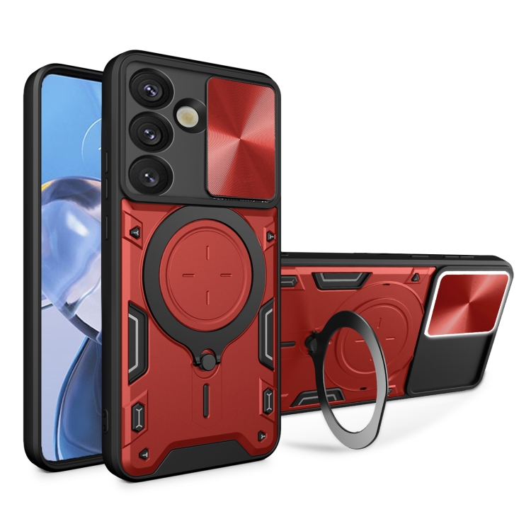 For Samsung Galaxy S25 5G CD Texture Sliding Camshield Magnetic Holder Phone Case(Red)
For Samsung Galaxy S25 5G CD Texture Sliding Camshield Magnetic Holder Phone Case(Red)