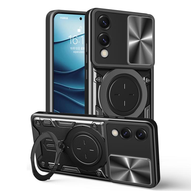 For Samsung Galaxy S25 Edge 5G CD Texture Sliding Camshield Magnetic Holder Phone Case(Black)
For Samsung Galaxy S25 Edge 5G CD Texture Sliding Camshield Magnetic Holder Phone Case(Black)