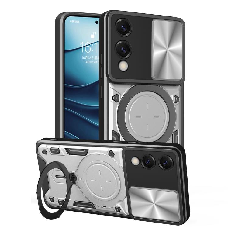 For Samsung Galaxy S25 Edge 5G CD Texture Sliding Camshield Magnetic Holder Phone Case(Silver)
For Samsung Galaxy S25 Edge 5G CD Texture Sliding Camshield Magnetic Holder Phone Case(Silver)