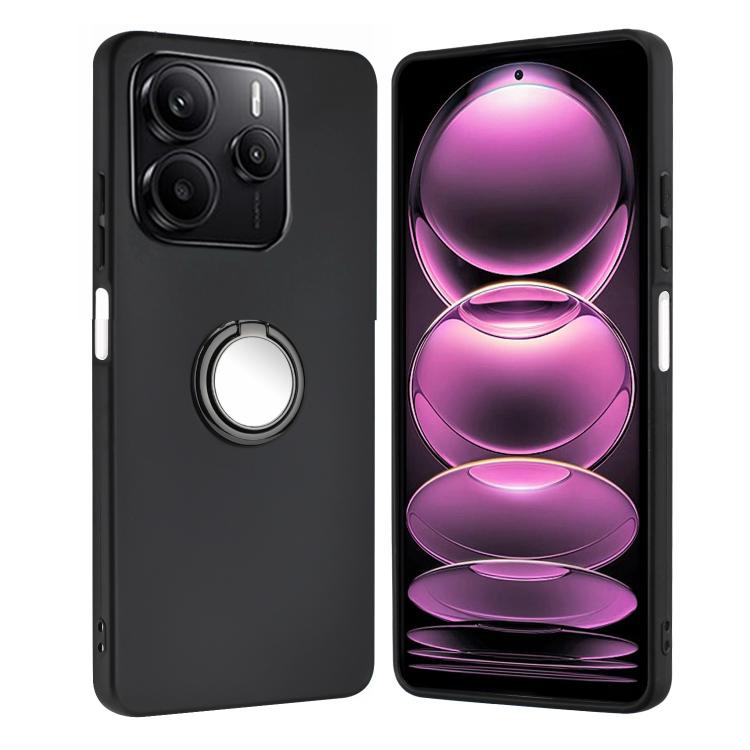 For Redmi Note 14 4G 163.25mm Matte Ring Holder TPU Phone Case(Black) 
For Redmi Note 14 4G 163.25mm Matte Ring Holder TPU Phone Case(Black)