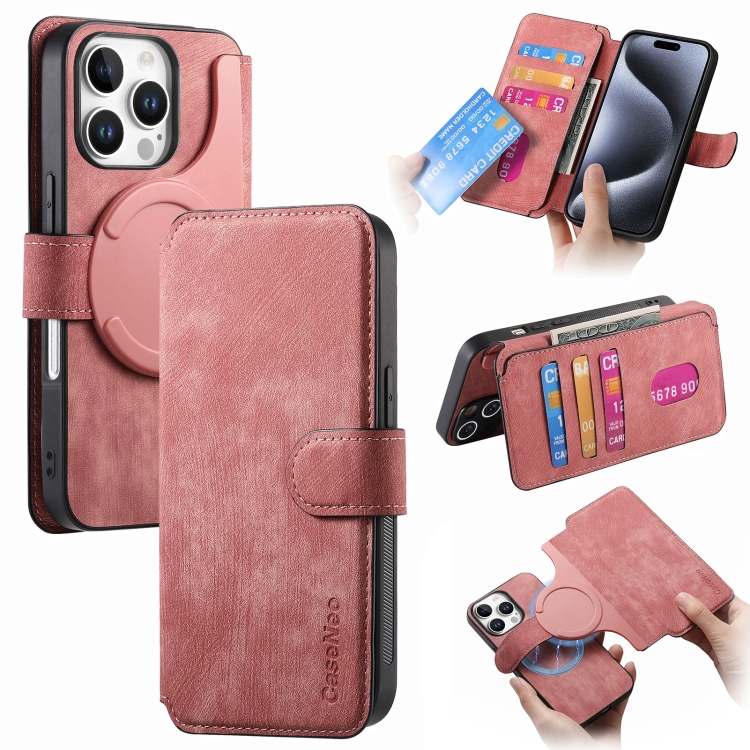 For iPhone 16 Pro CaseNeo MagSafe RFID Anti-theft Retro Leather Phone Case(Pink)
For iPhone 16 Pro CaseNeo MagSafe RFID Anti-theft Retro Leather Phone Case(Pink)