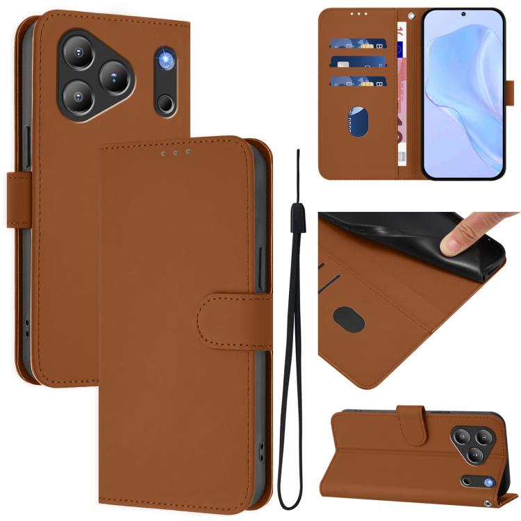 For Blackview Wave 7C Skin Feel Solid Color Leather Phone Case with Lanyard(Brown)
For Blackview Wave 7C Skin Feel Solid Color Leather Phone Case with Lanyard(Brown)