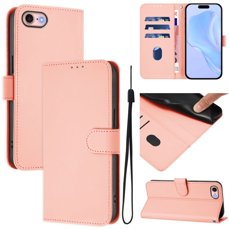 For iPhone SE 2022 / 2020 Skin Feel Solid Color Leather Phone Case with Lanyard(Pink)
For iPhone SE 2022 / 2020 Skin Feel Solid Color Leather Phone Case with Lanyard(Pink)