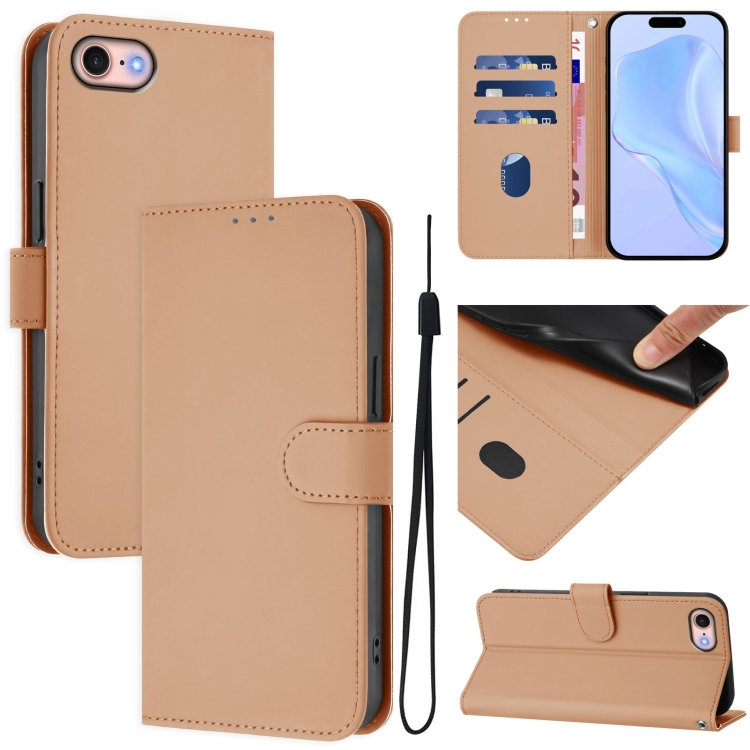 For iPhone SE 2022 / 2020 Skin Feel Solid Color Leather Phone Case with Lanyard(Nude)
For iPhone SE 2022 / 2020 Skin Feel Solid Color Leather Phone Case with Lanyard(Nude)