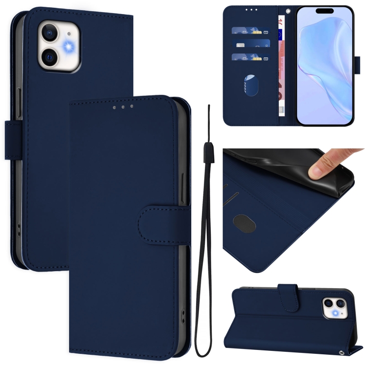 For iPhone 12 / 12 Pro Skin Feel Solid Color Leather Phone Case with Lanyard(Navy Blue)
For iPhone 12 / 12 Pro Skin Feel Solid Color Leather Phone Case with Lanyard(Navy Blue)
