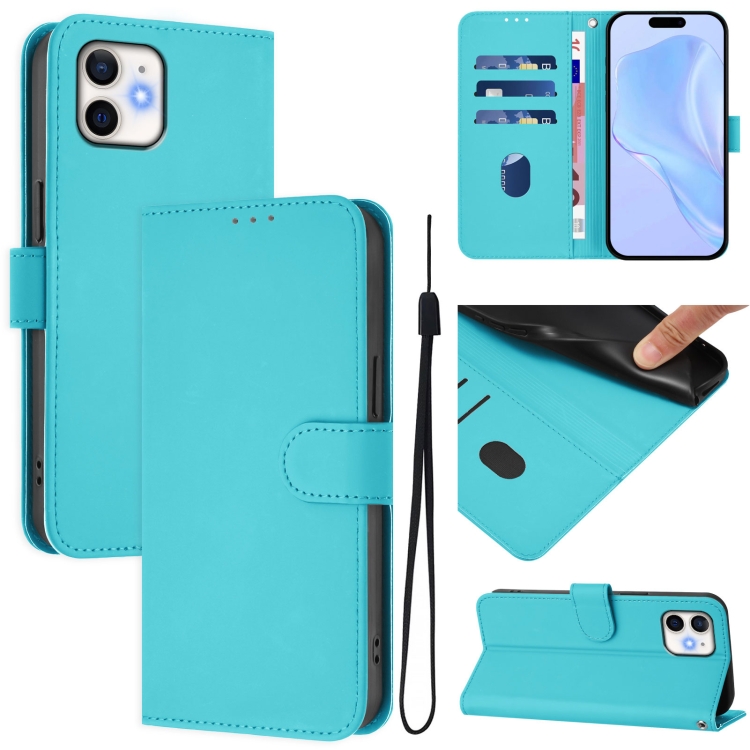For iPhone 12 / 12 Pro Skin Feel Solid Color Leather Phone Case with Lanyard(Lake Blue)
For iPhone 12 / 12 Pro Skin Feel Solid Color Leather Phone Case with Lanyard(Lake Blue)