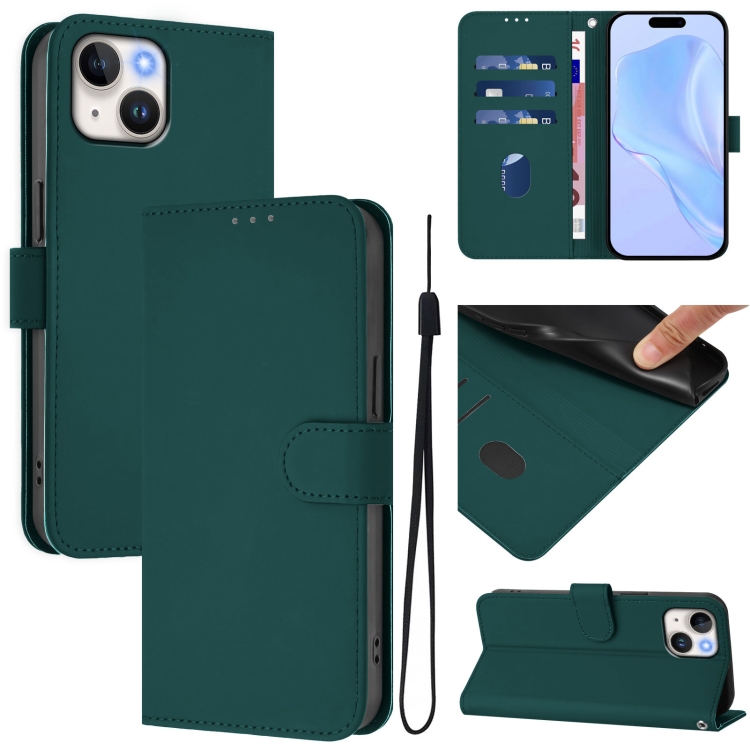 For iPhone 12 mini Skin Feel Solid Color Leather Phone Case with Lanyard(Dark Green)
For iPhone 12 mini Skin Feel Solid Color Leather Phone Case with Lanyard(Dark Green)