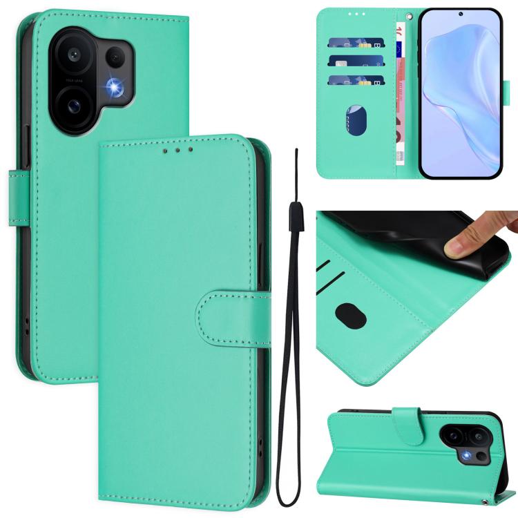 For vivo S30 Skin Feel Solid Color Leather Phone Case with Lanyard(Green)
For vivo S30 Skin Feel Solid Color Leather Phone Case with Lanyard(Green)