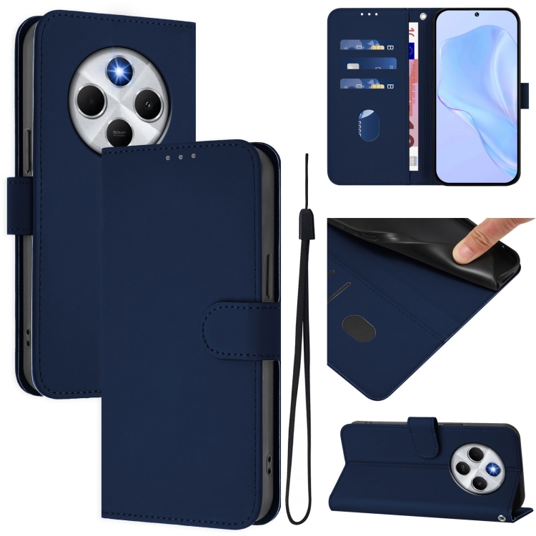 For Redmi 14C 4G Skin Feel Solid Color Leather Phone Case with Lanyard(Navy Blue)
For Redmi 14C 4G Skin Feel Solid Color Leather Phone Case with Lanyard(Navy Blue)