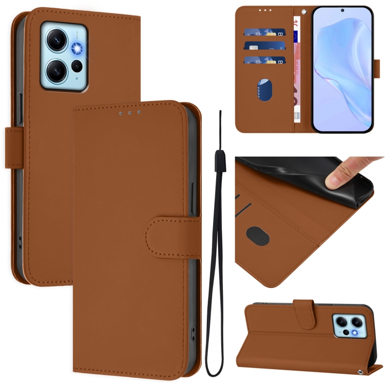 For Redmi Note 12 4G Global Skin Feel Solid Color Leather Phone Case with Lanyard(Brown)
For Redmi Note 12 4G Global Skin Feel Solid Color Leather Phone Case with Lanyard(Brown)