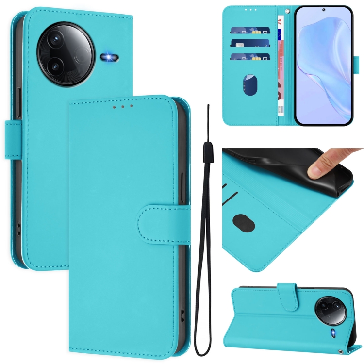 For Redmi K80 / K80 Pro Skin Feel Solid Color Leather Phone Case with Lanyard(Lake Blue)
For Redmi K80 / K80 Pro Skin Feel Solid Color Leather Phone Case with Lanyard(Lake Blue)