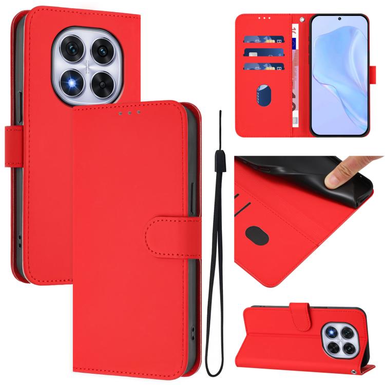 For Redmi Note 14 Pro 4G Skin Feel Solid Color Leather Phone Case with Lanyard(Red)
For Redmi Note 14 Pro 4G Skin Feel Solid Color Leather Phone Case with Lanyard(Red)