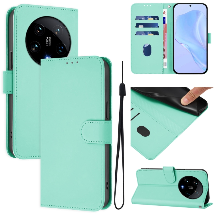 For Xiaomi 14 Ultra 5G Global Skin Feel Solid Color Leather Phone Case with Lanyard(Mint Green)
For Xiaomi 14 Ultra 5G Global Skin Feel Solid Color Leather Phone Case with Lanyard(Mint Green)