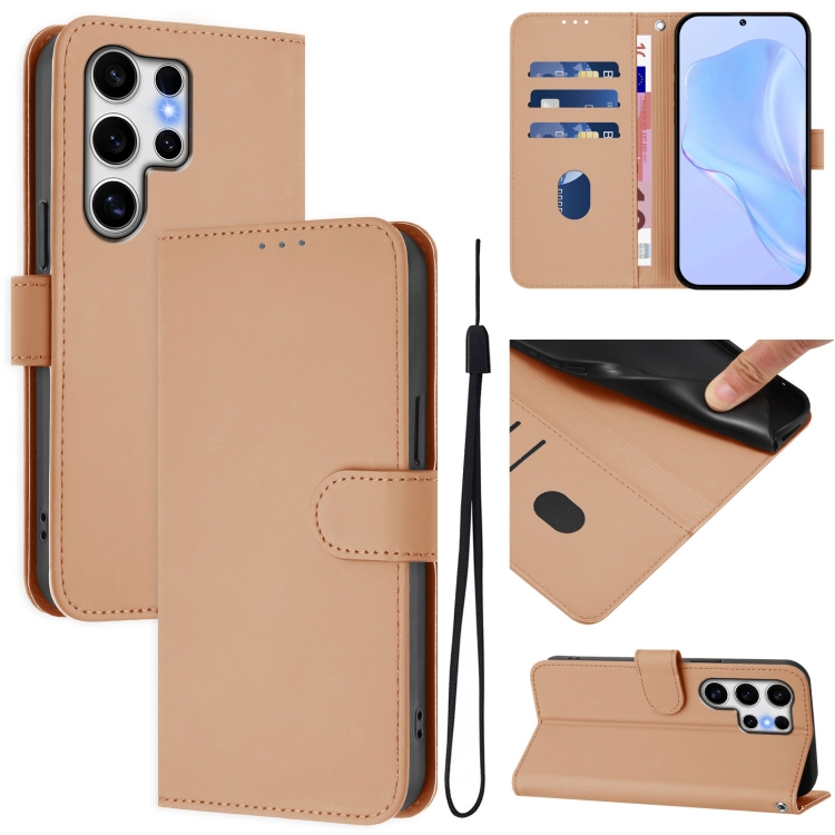 For Samsung Galaxy S25 Ultra 5G Skin Feel Solid Color Leather Phone Case with Lanyard(Nude)
For Samsung Galaxy S25 Ultra 5G Skin Feel Solid Color Leather Phone Case with Lanyard(Nude)